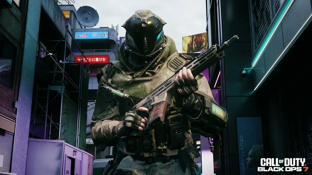 Black Ops 7 operator holding weapon