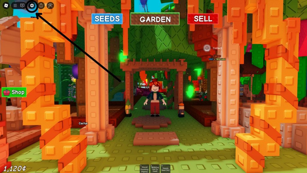 Main UI in Grow a Garden