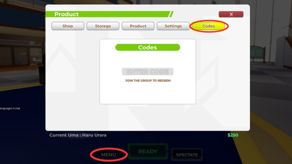How to redeem Roblox Uma Racing codes