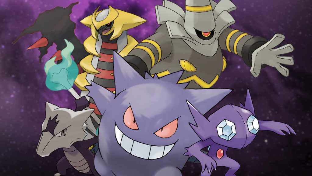 popular ghost type pokemon giratina altered forme alolan marowak gengar dusknoir and sableye