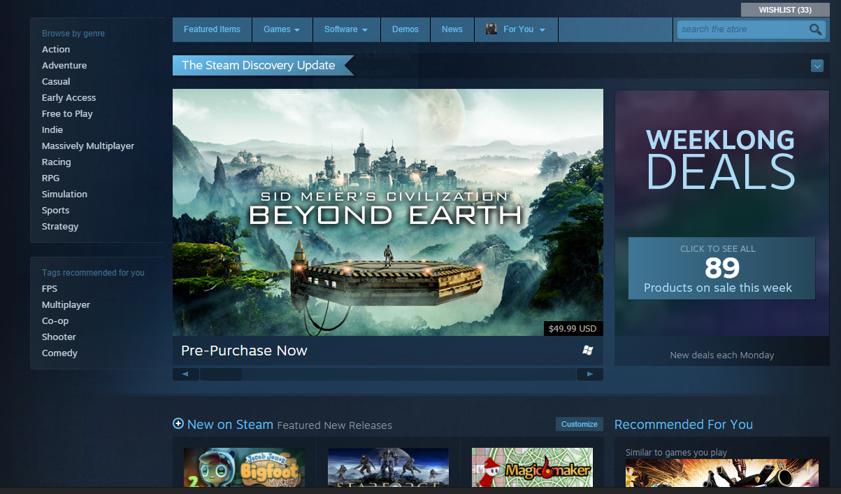 Steam web store 2025