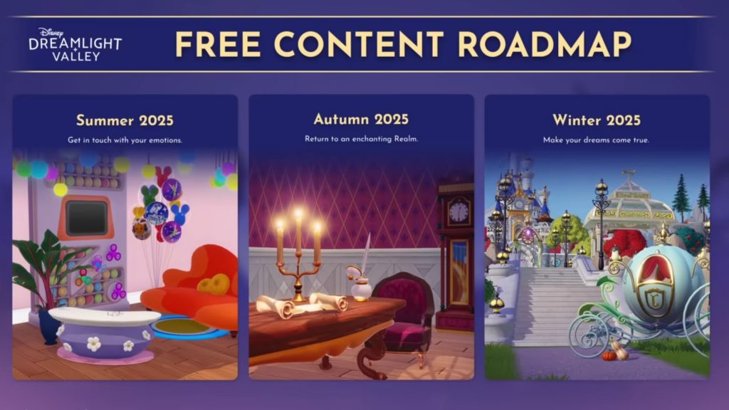Disney Dreamlight Valley Late 2025 roadmap