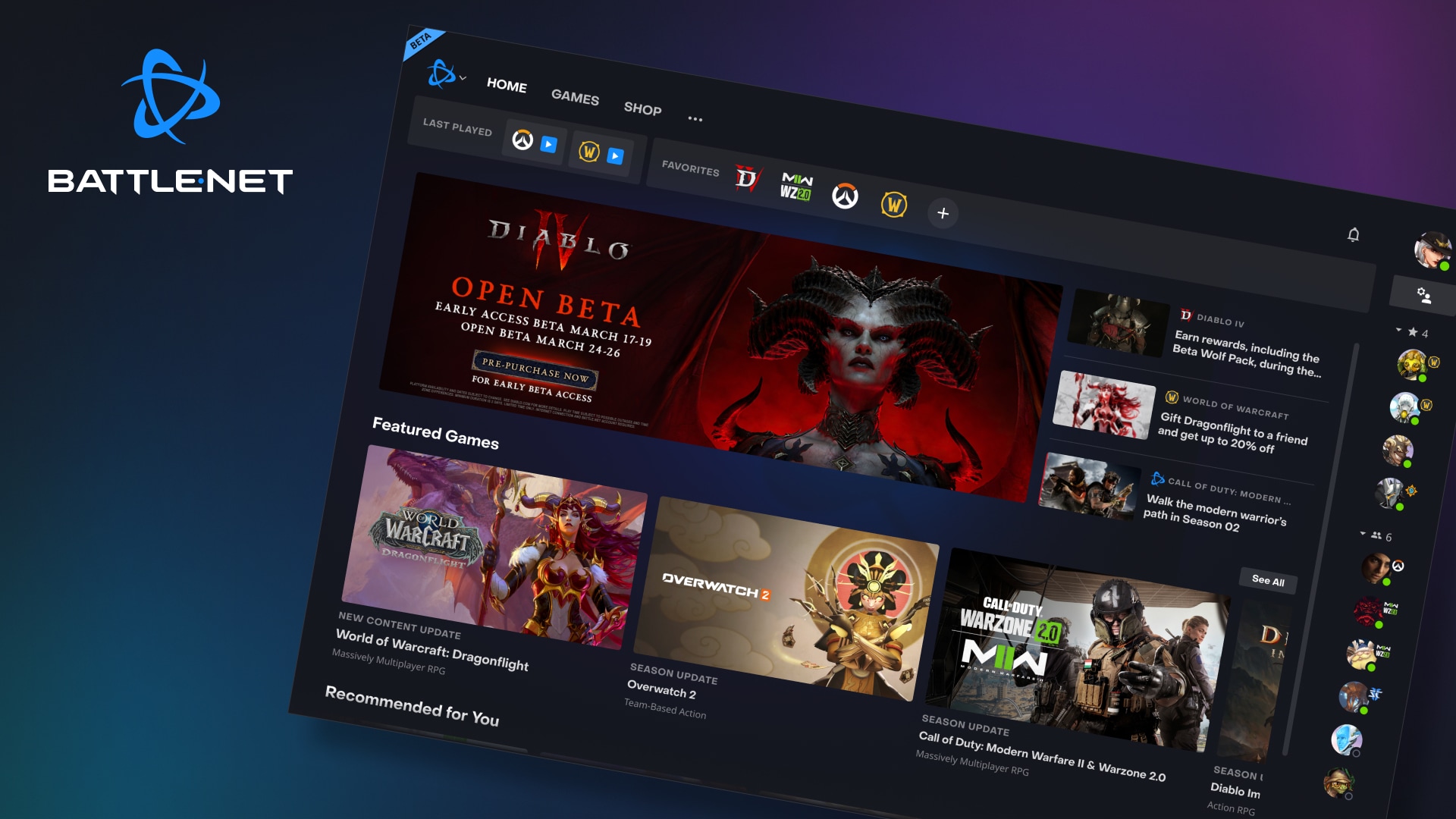 The new Battle.net Home Page is live! &mdash; Battle.net &mdash; Blizzard News