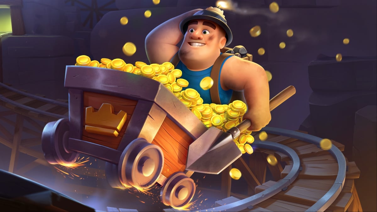 A screenshot featuring the best Clash Royale decks for Arena 15 Miner's Mine.