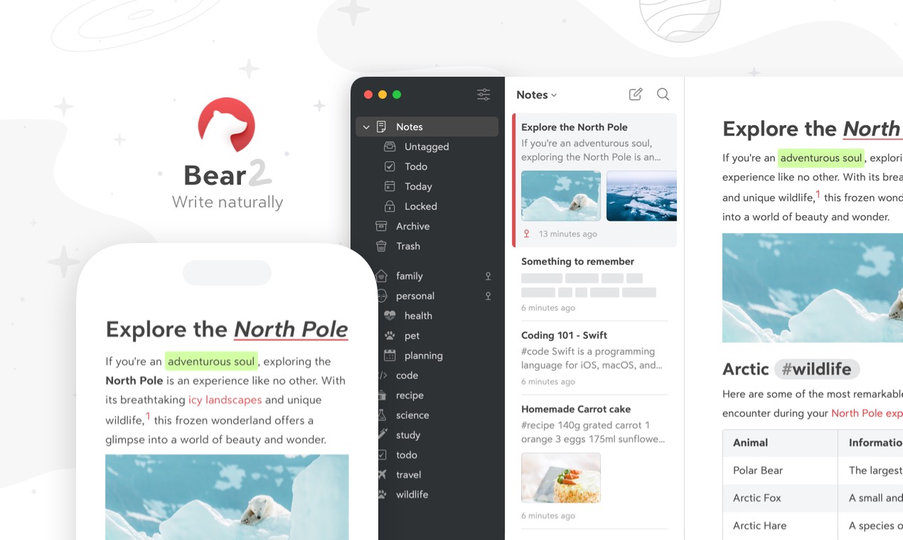 Bear - Markdown Notes