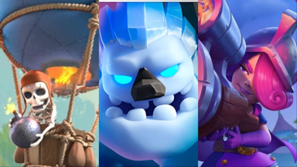 A screenshot featuring the best deck for Arena 8 Frozen Peak in Clash Royale.