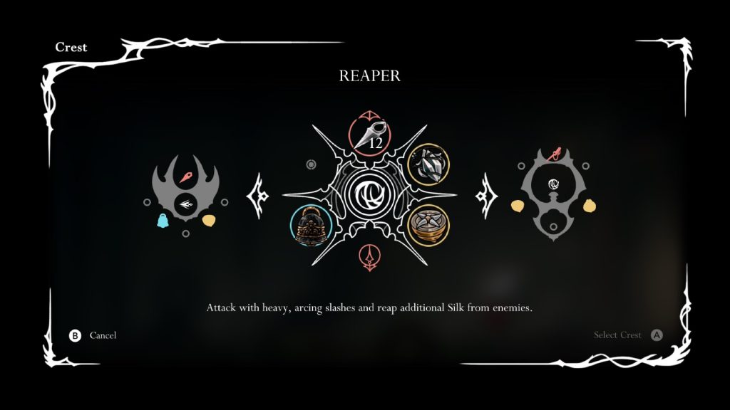 silksong equipped reaper crest