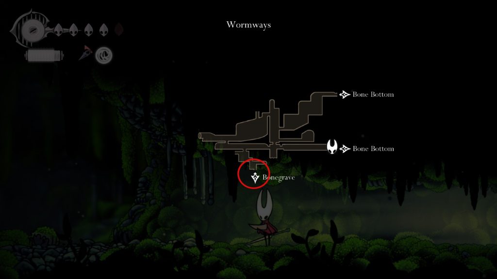 silksong wormways entrance to wanderer chapel zone